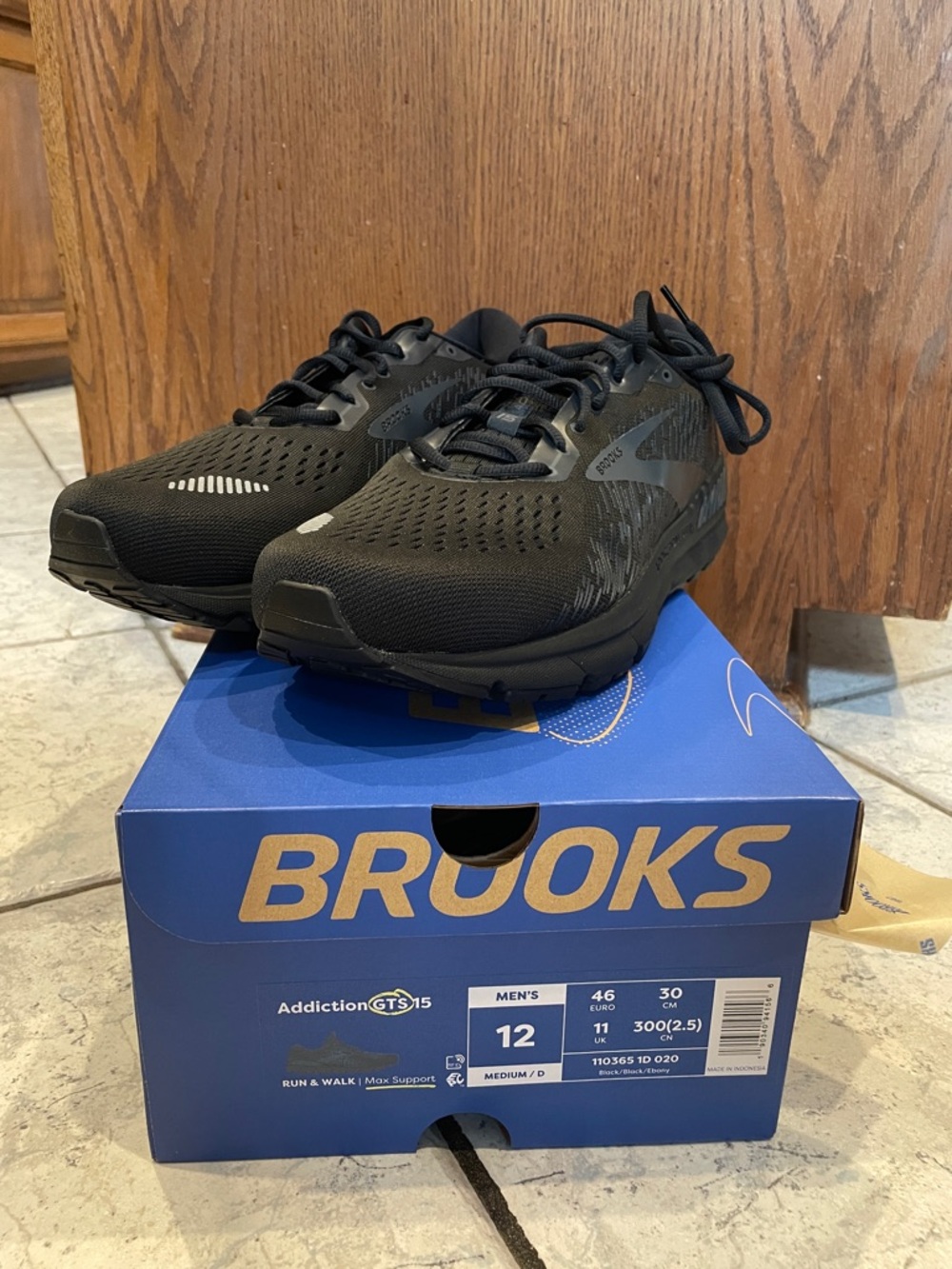 Brooks Addiction GTS 15 Black Men's Running Shoes